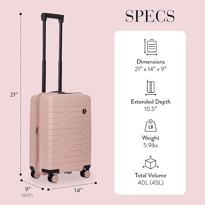 Bric's Milano Ulisse 21" Expandable Spinner Pearl Pink One Size