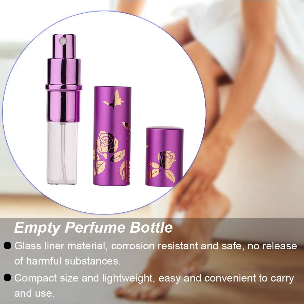 Portable Refillable Perfume Bottle, travel perfume bottle refillable Mini Refillable Bottle, Aluminum housing Atomizer Empty Cosmetic Spray Bottle 10ml (04)