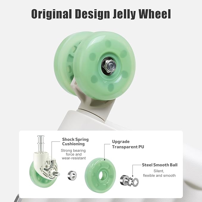 Aluminium Frame Carry on Luggage with Smooth Jelly Wheels, Hardside Zipperless Rolling Suitcase with TSA Lock (White, 21-Inch)