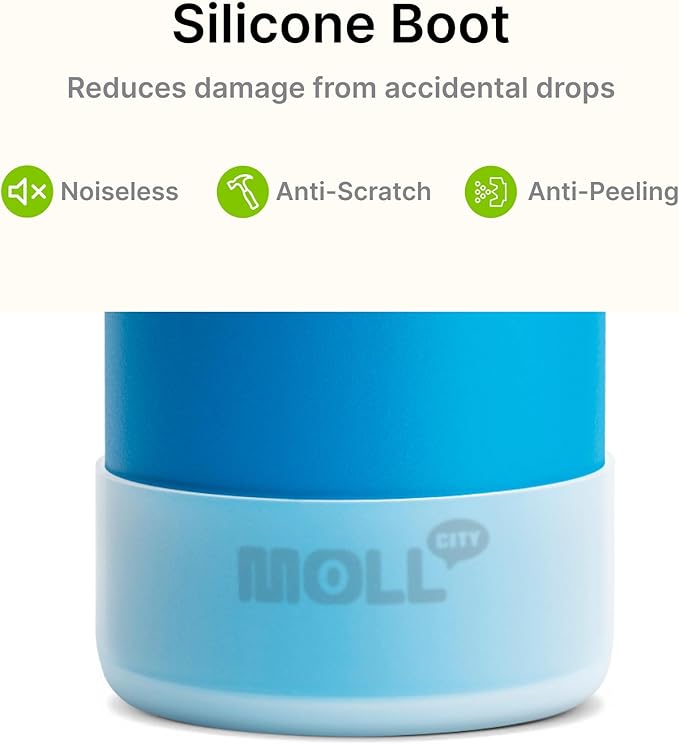 12 oz Water Bottle Stainless Steel Vacuum Insulated Wide Mouth Sports Flask, 2 Pack Water Bottle with Leakproof Spout Lid (Canyon Red-Sky Blue)