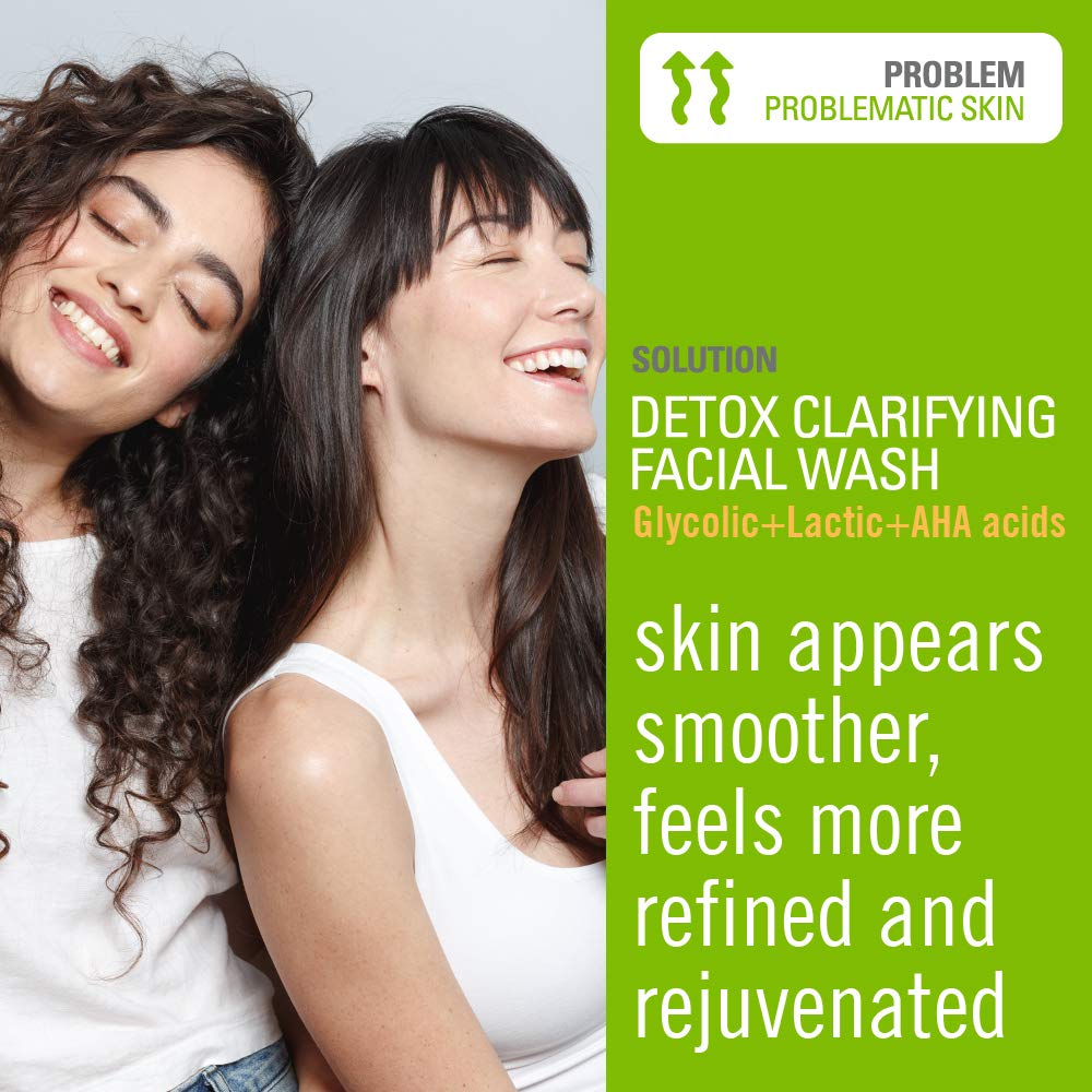 GOLDFADEN MD Detox Clarifying Facial Foaming AHA Cleanser | Purifying w/Glycolic Acid, Lactic Acid & our Detox ComplexTM | 4 fl oz