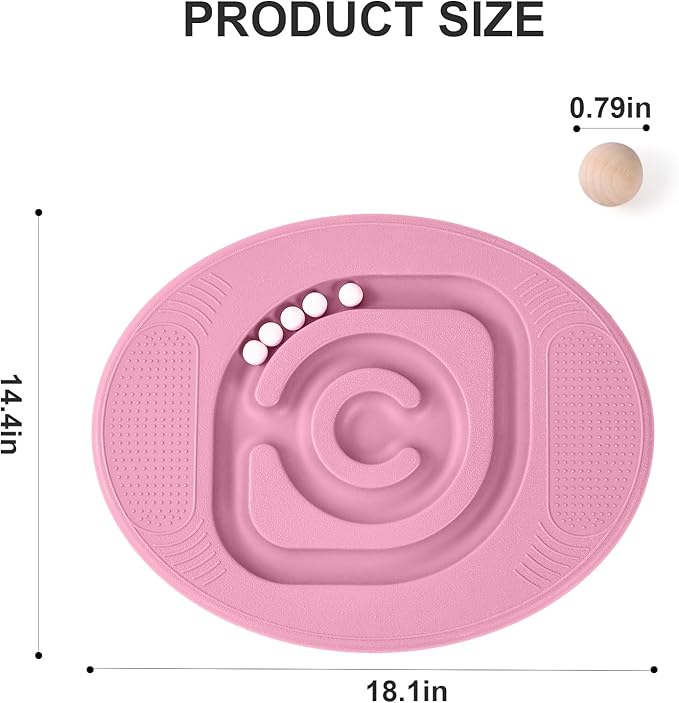 Kids Maze Balance Board - Wobble Trainer for Ski Surf Snowboard, Non-Slip Sensory Rocker Ages 3-12, Core Therapy & Skate Prep