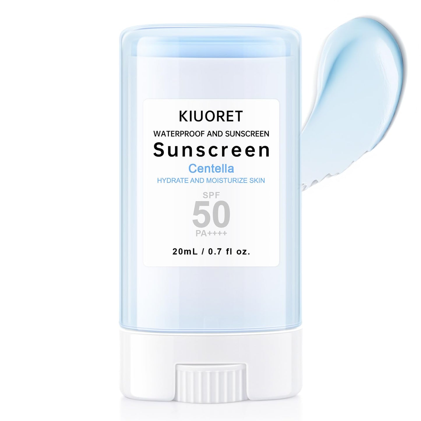 Face Suncream Stick with Centella SPF50+ PA++++, Sunscreen Moisturizer Travel Size 20 ml, Waterproof Long-Lasting, No White Cast, Lightweight to Absorb, Sunscreen Stick for All Skins
