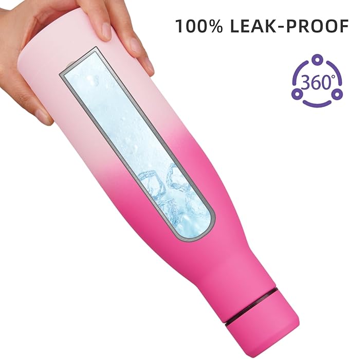 BJPKPK 25oz Insulated Stainless Steel Water Bottles Reusable Metal Travel Sports Water Bottle Keep Cold and Hot,Cherry