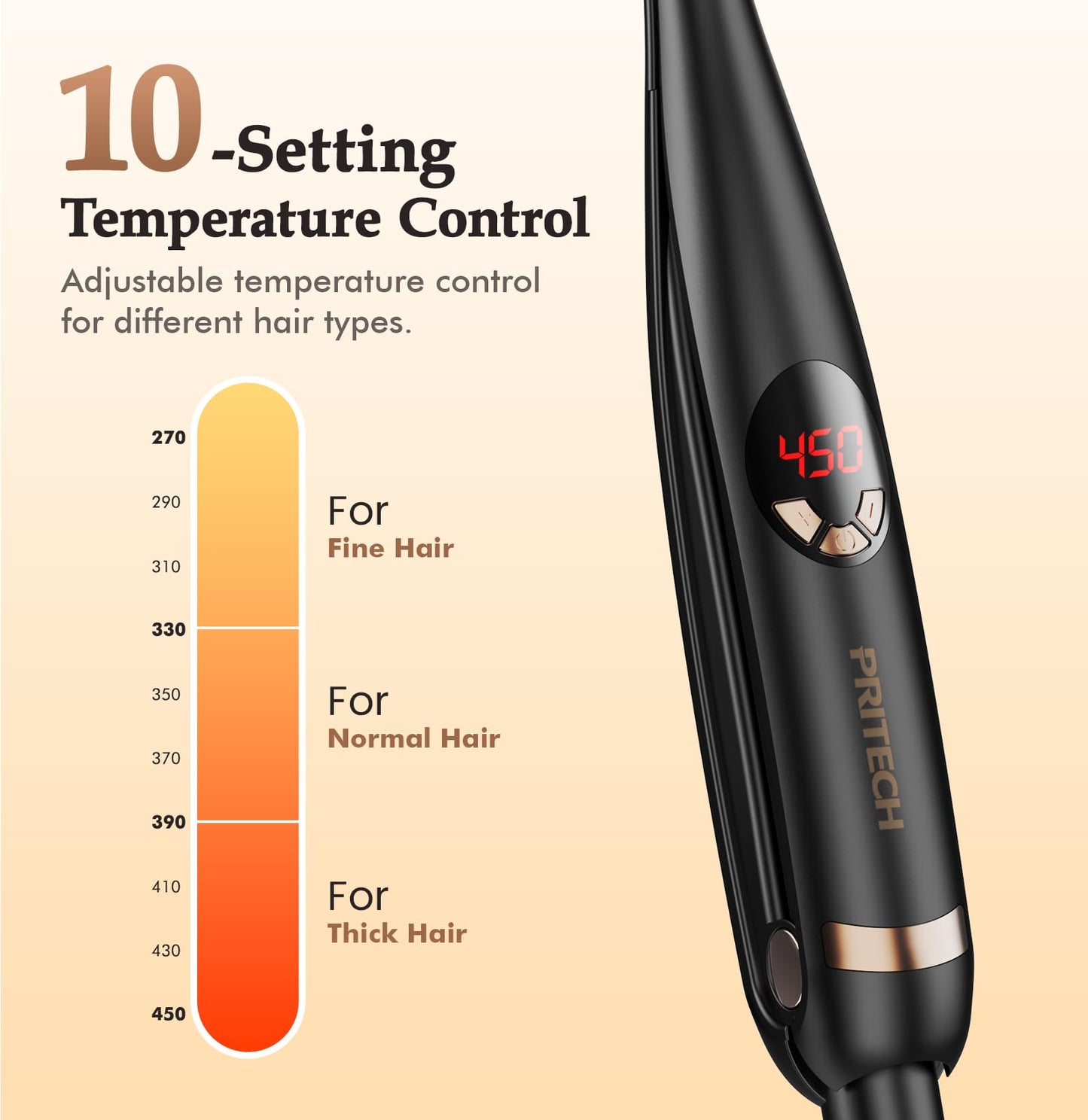 Small Flat Irons for Short Hair, 3/10" Thin Flat Iron for Short Hair, Pixie Cut and Bangs, Negative Ions Small Hair Straightener for Edges with 10th Adjustable Temp. Auto Shut Off