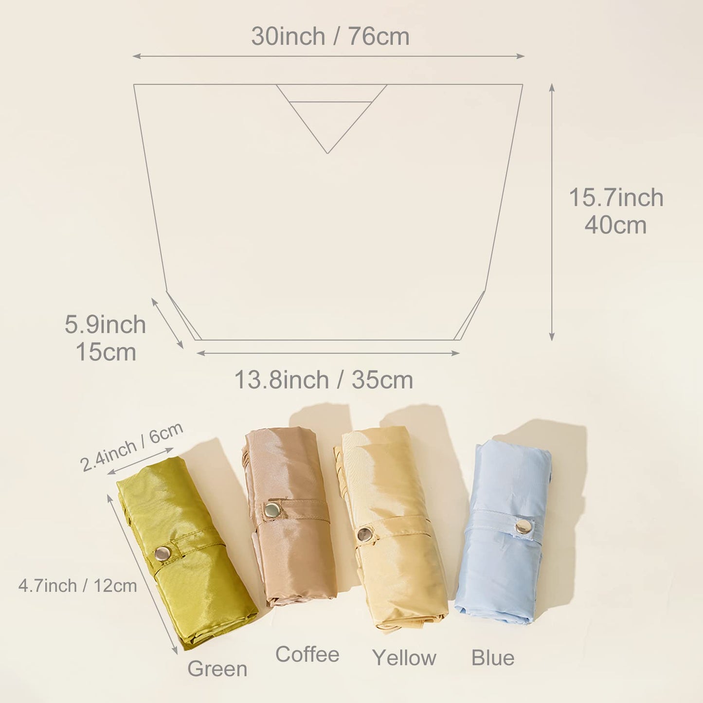 NKTDWO Foldable Shopping Bag for Groceries, Large Capacity Portable Tote Bag for Travel Waterproof Reusable Bags with Handles for Supermarket Picnic Beach (Brown)