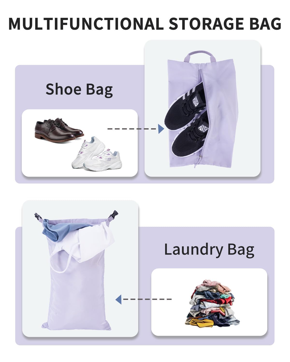 Ceneda 7 Set Compression Packing Cubes for Travel, Expandable Luggage Organizer with Shoe & Laundry Bags, Lightweight Suitcase Packing Cubes for Women & Family, Carry-On, Cruise, Vacation(Purple)