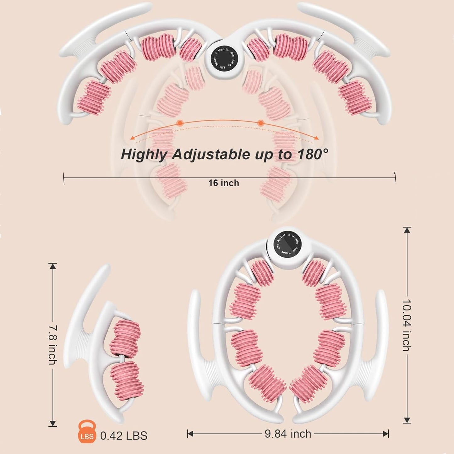 CAILENIFDC Anti Cellulite Massager Roller Lymphatic Drainage Tool Fascia Massage Tool for Thigh, Leg, Waist Fascia Blaster for Contoured & Smoother Skin Body Sculpting, Deep Tissue Pain Relief