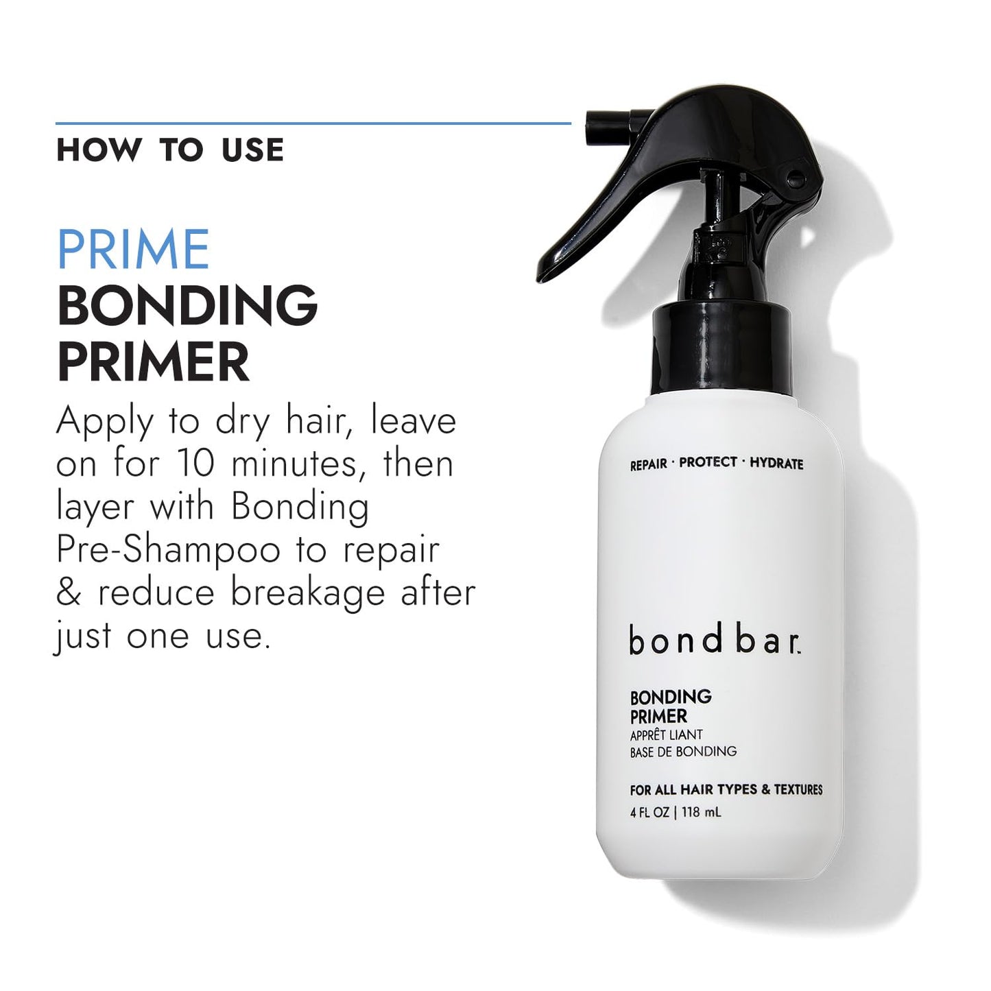 Bondbar Repair Treatment for Damaged Hair, Reduces Breakage & Frizz, Strengthens, Protects, Hydrates All Hair Types & Textures, Vegan, CrueltyFree, 4 Fl. Oz.