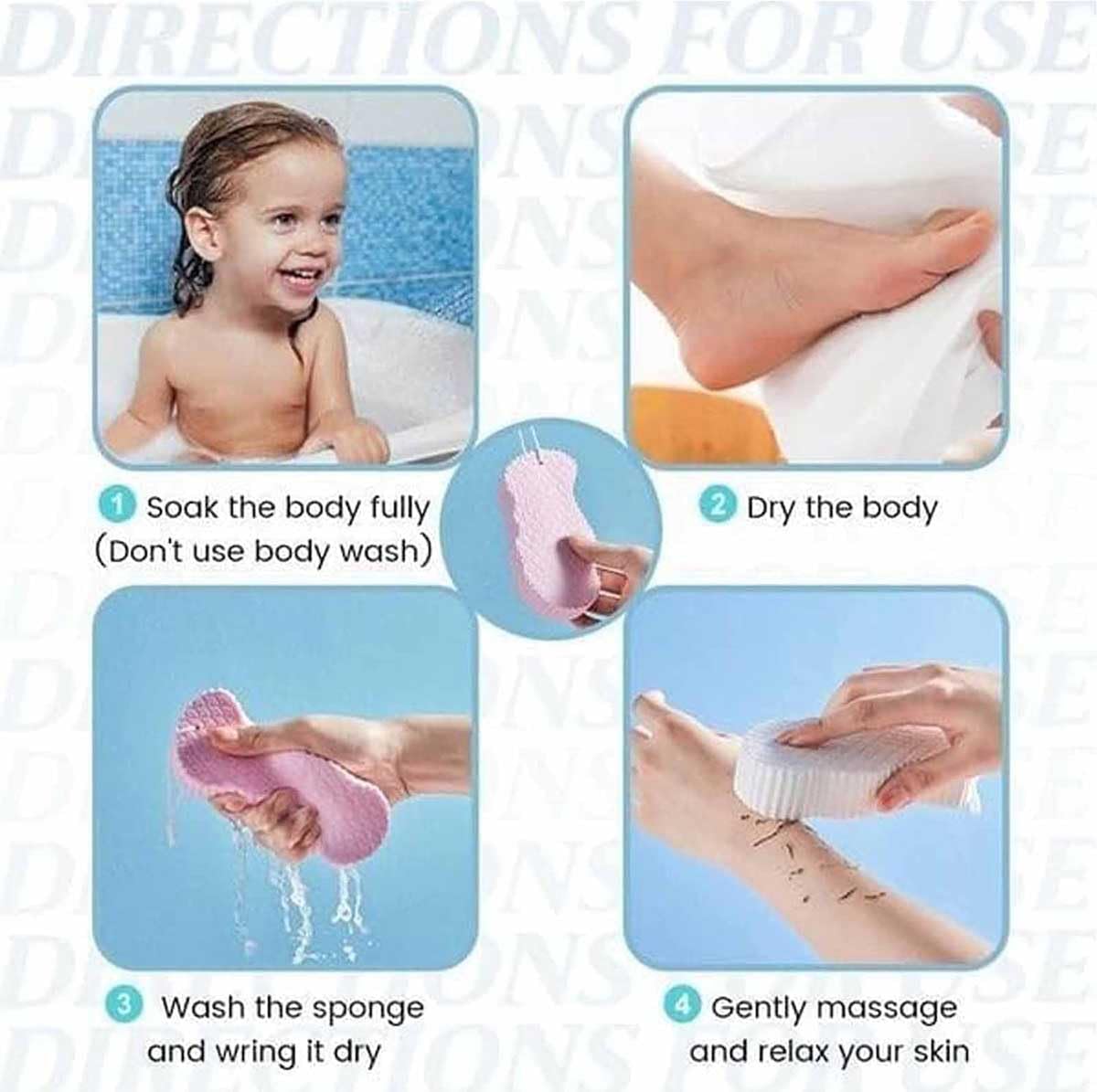 CEDRIL Bemarosa Sponge, Radiantskin Bemarosa Sponge, Korean Skin Scrubber Exfoliator, Korean Body Scrubber Skin, Soft Exfoliating Bath Sponge, Korean Skin Scrubber, Korean Skin Scrubber Sponge