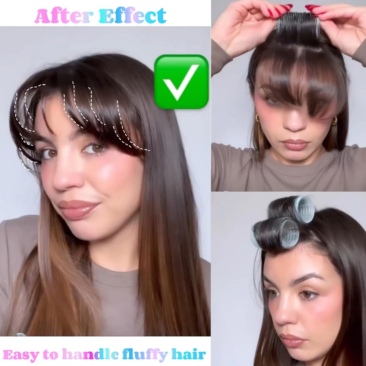 34Pcs Hair Roller Set with Clips, Self-Grip Hair Rollers for Volume, Salon Hairdressing Curlers and DIY Hairstyles, 4 Sizes Rollers Hair Curlers in a Storage Bag