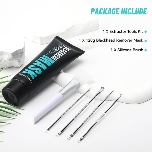 Blackhead Remover Mask,Deep Cleaning Black Charcoal Face Mask Peel Off,for Women and Men,Black Head Remover for Face,4.23 fl.oz.