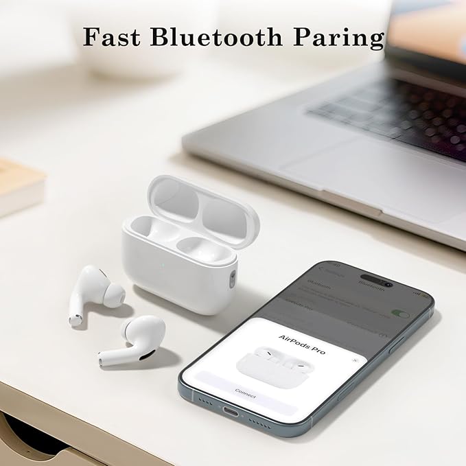 Airpod Charging Case for AirPods Pro 2/1 Earbuds, Wireless Lighting Charging Port Replacement Charger Case Compatible with Air Pods Pro 2nd/1st Generation Fast Pairing Sync Button, No Earbuds