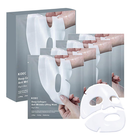4pack Deep Collagen Overnight Mask ——Bio-collagen Real Deep Face Mask,Korean Skin Care,Facial Hydrogel Sheet Masks Collagen for Glass Skin,Elasticity, Firming, and Moisturizing