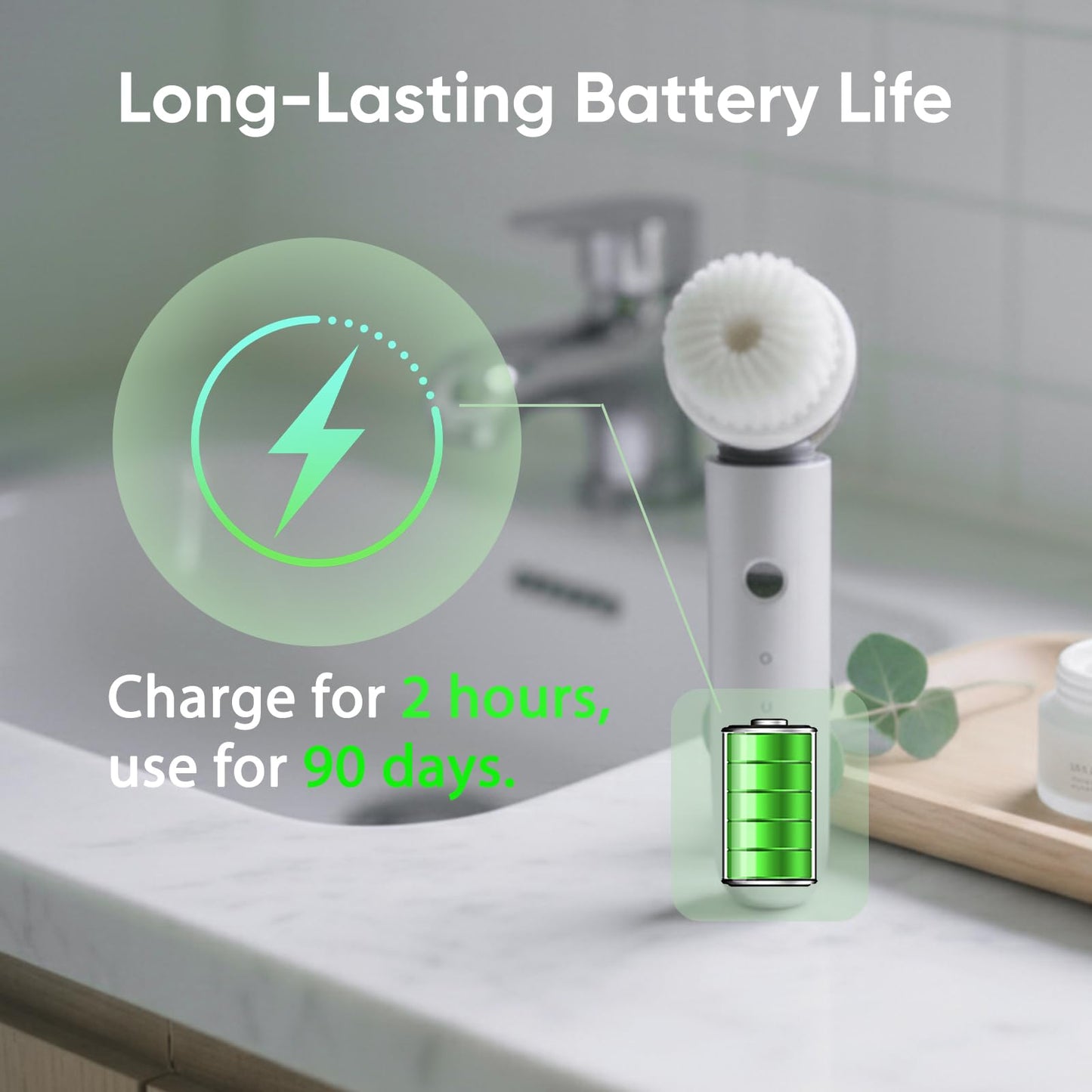 KINGDO Sonic Facial Cleansing Brush, Electric Face Scrubber with 3 Cleaning Modes, IPX7 Waterproof face Brushes for Cleansing with 2 Magnetic Brush Heads, Rechargeable Battery for All Skin Types