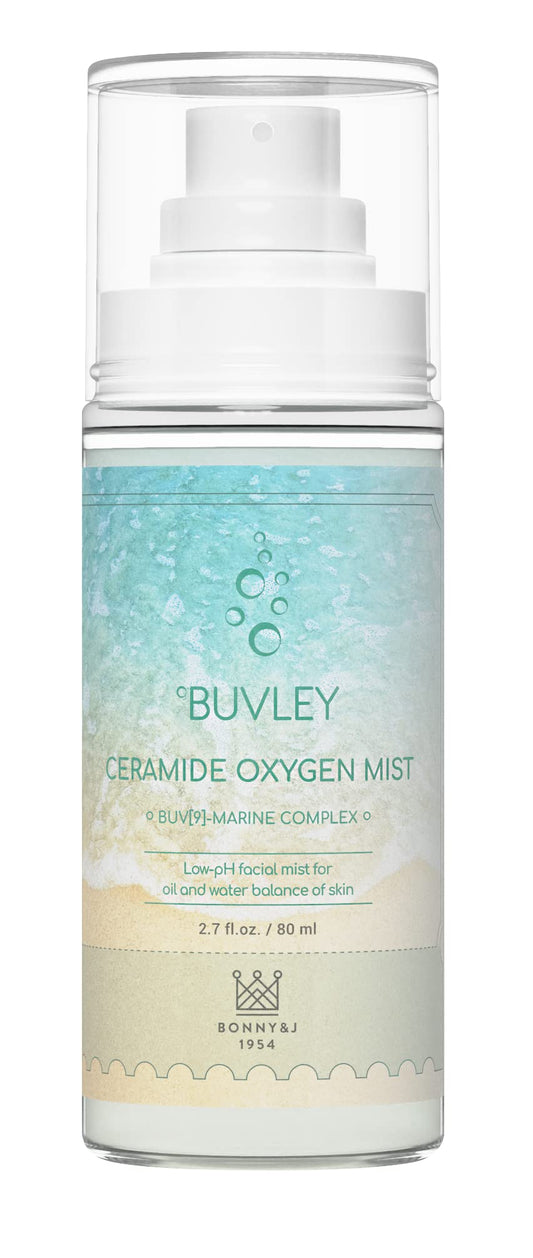 BUVLEY Ceramide Oxygen Face Mist | Low pH, Vegan, Cruelty Free | Hydrating Refreshing Soothing Facial Mist Spray with Antioxidants 2.7 Fl Oz (1)