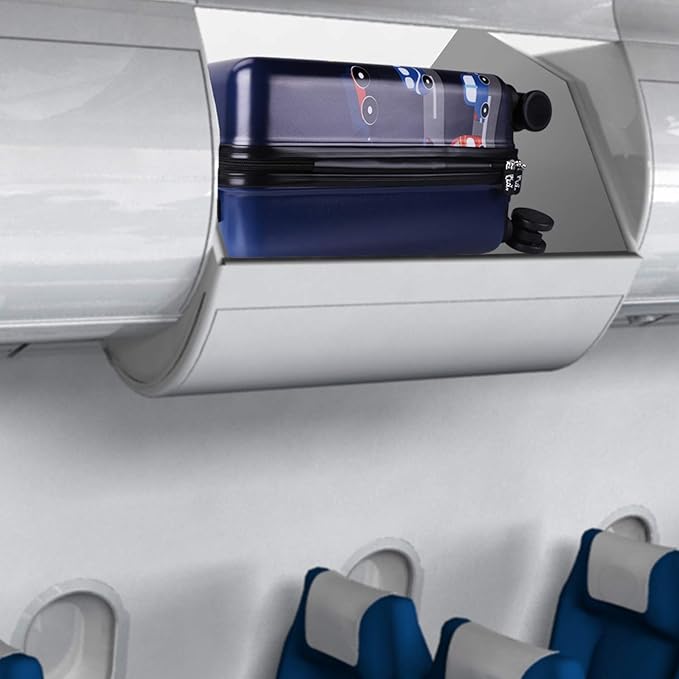 iPlay, iLearn Airplane Kids Luggage, Boys Carry On Suitcase, 18" Hardside Travel Luggage Set W/Backpack, Toddler Rolling Luggage W/ 4 Spinner Wheels, Children Holiday Birthday Gift