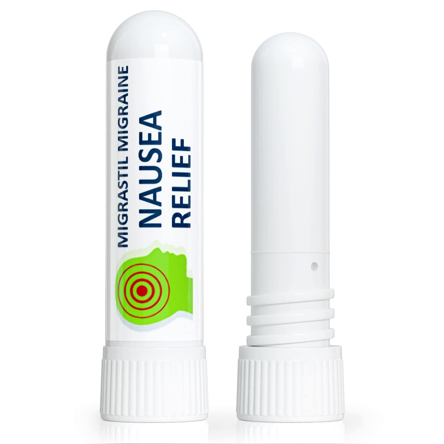 Basic Vigor Migrastil Nausea Inhaler (2-Pack) - Pocket Size Aromatherapy Stick for Queasiness - All Natural, Fast Acting Help