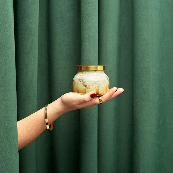 Capri Blue Glimmer Jar Candles - Luxury Holiday Scented Candles for Home - Long Lasting Soy Wax Blend - Scented Holiday & Home Decor - Volcano Signature Petite Jar (8 oz)