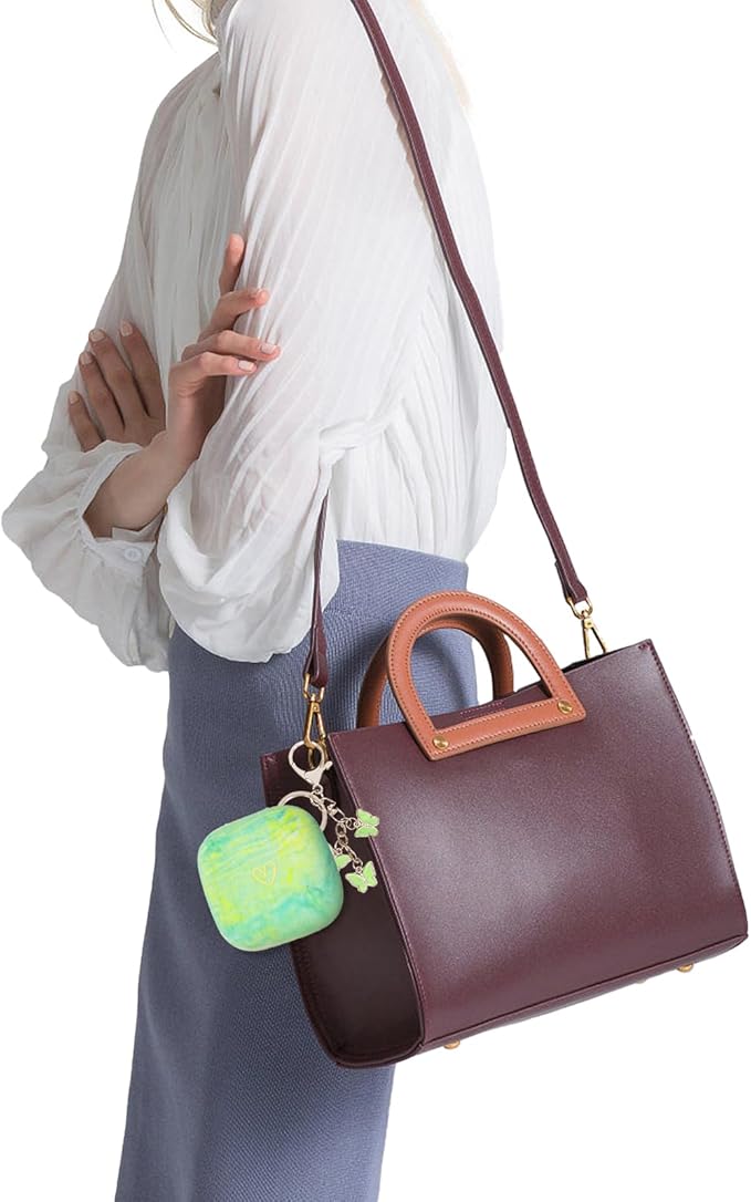 Compatible with Powerbeats Pro, Soft Silicone Case with Gold Heart Pattern for Powerbeats Pro Case with Cute Butterfly Keychain for Girls Women (Camouflage Green)