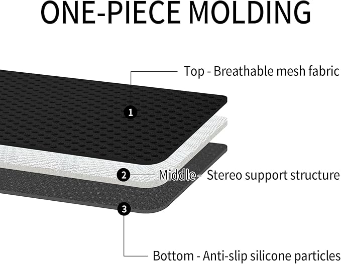 Car Seat Cushion for Driving, Summer 3D Breathable Mesh Car Seat Cooling Pad - for Truck, Office Chair,Wheelchair (Black 1 Pcs)