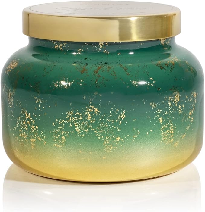 Capri Blue Glimmer Jar Candles - Luxury Holiday Scented Candles for Home - Long Lasting Soy Wax Blend - Scented Holiday & Home Decor - Crystal Pine Signature Jar (19 oz)