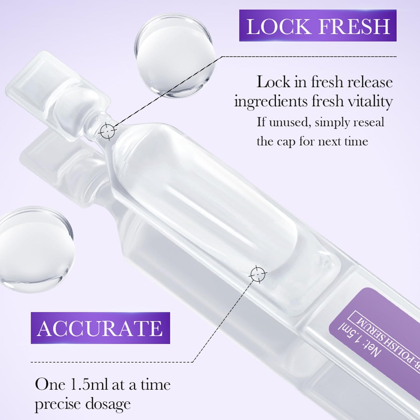 Retinol Serum for Face with Hyaluronic Acid – 1.5ml x 30PCS, Hydrating Facial Serum, Smoother Skin, Anti-Aging – Travel Size Skincare, Single-Use Vials Skincare(1.52 Fl Oz (Pack of 1))