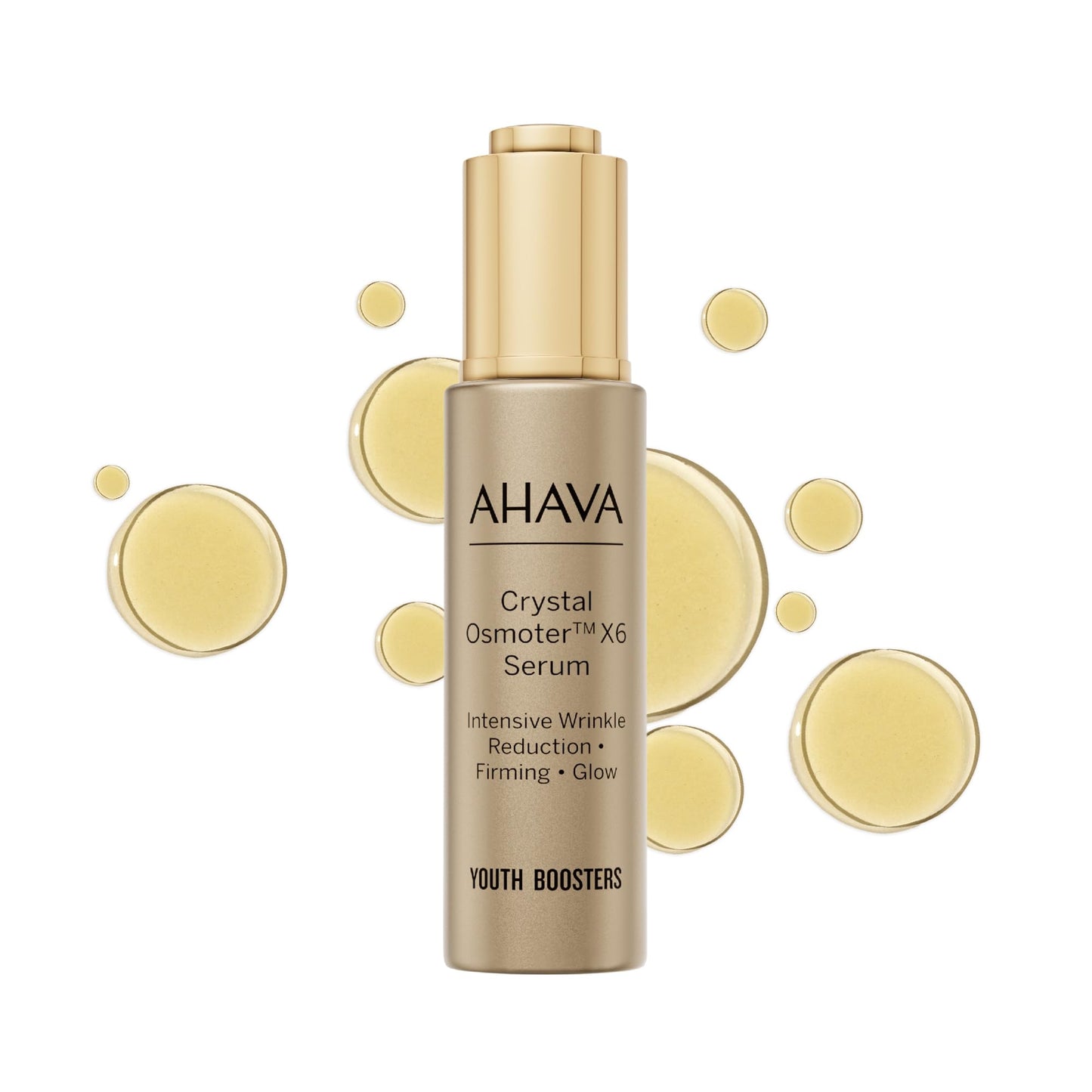 AHAVA Crystal Osmoter X6 Serum - Revolutionary Youth Booster & Intense Wrinkle Reduction, Enhances Youthful Glow & Firming, Enriched with Exclusive Blend of Dead Sea Osmoter & Jojoba Oil, 1 Fl.Oz