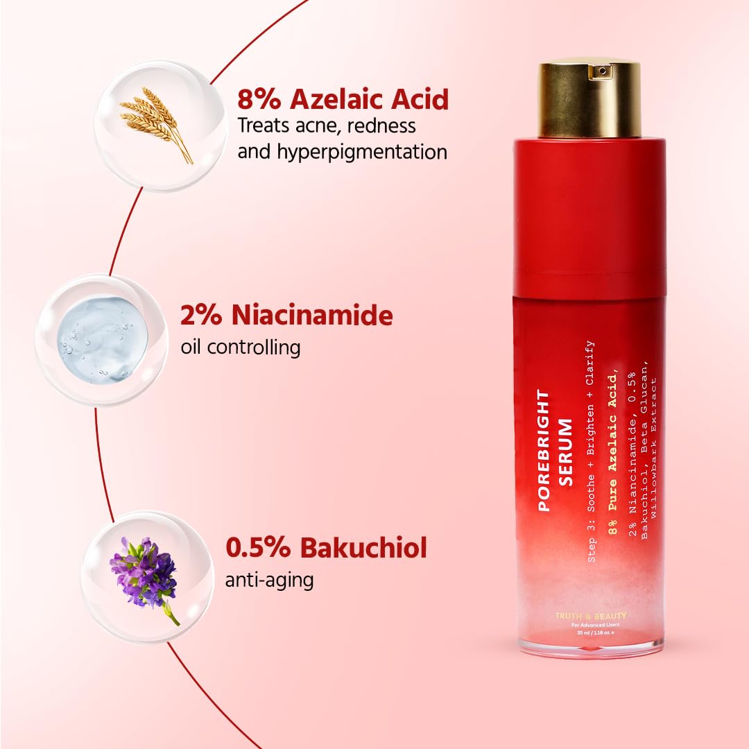 Skin Care Set For Women, Face Regimen with Smart Ageing Complex, Vitamin C Radiance Serum & PoreBright Serum, Vegan, Gluten Free, & Cruelty Free Travel Skincare Kit Advanced