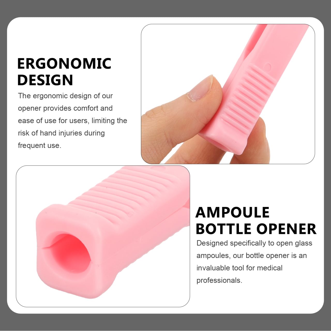 Unomor 8pcs Ampoule Bottle Opener Small Ampule Breaker Glass Ampoule Breaker Small Ampoule Opener Reusable Ampoule Opener White Accessories Jar Opener Plastic Pill Nurse Glass Bottle Cap