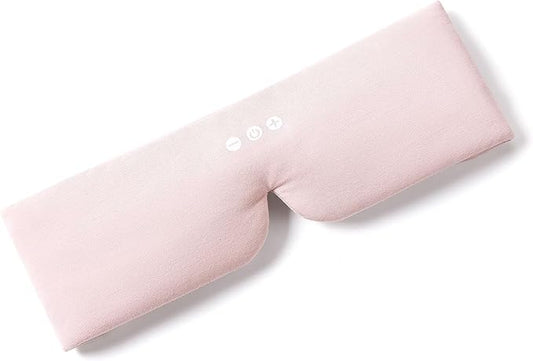 ALASKA BEAR Sleep Headphone Headband Bluetooth 5.2 HD Stereo Noise Reduction Eye Contour Built-in Mask w/Thin Speakers Wireless Audio Sports Headgear(Pink)