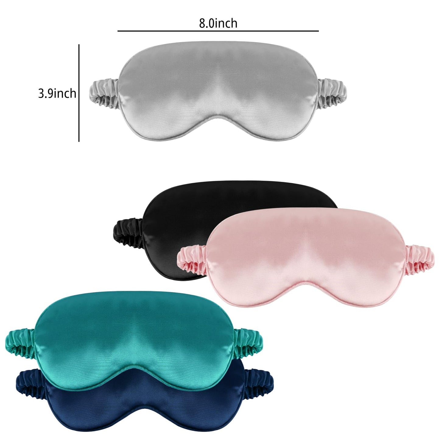 1 Pack Sleep Mask, Silk Eye Mask with Elastic Strap, Breathable Eye Mask for Sleeping,Travel, Girls, Women, Men (Pink)