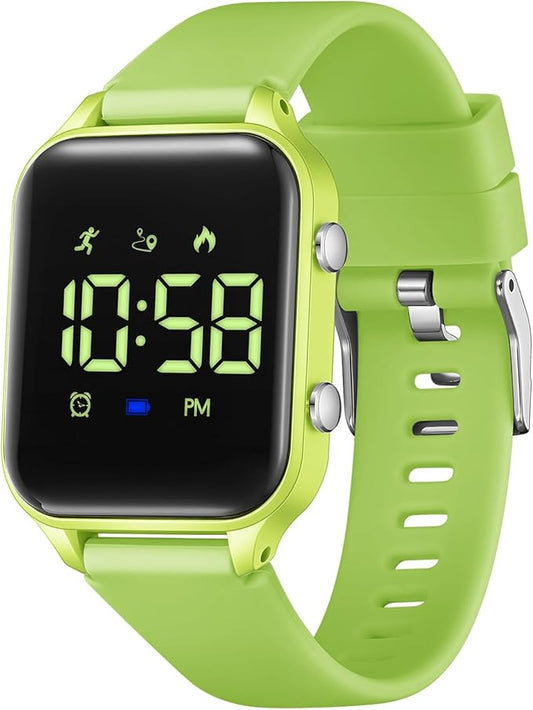 Kids Digital Watches for Boys Girls, Sports Watch with Fitness Tracker, Pedometer, Alarm Clocks, Stopwatch, No App Needed Waterproof Kids Watch, Gift for Teens Student Girls Boys Ages 5-14