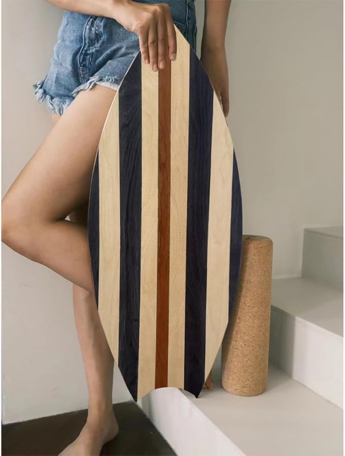 Balance Board Indoor Surfboard Surf Style Home Fitness with Wheel for Exercise, Athletic Training and Board Sports - Fun Workout Equipment For Balance, Stability and Improving Core Strength
