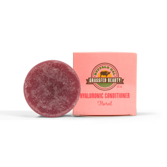 Hyaluronic and Tallow Hair Conditioner Bar, Natural Bar for Hair Growth, Hydrating for Dry Hair, Detangling Conditioner for All Hair Types, 3 fl oz, Floral