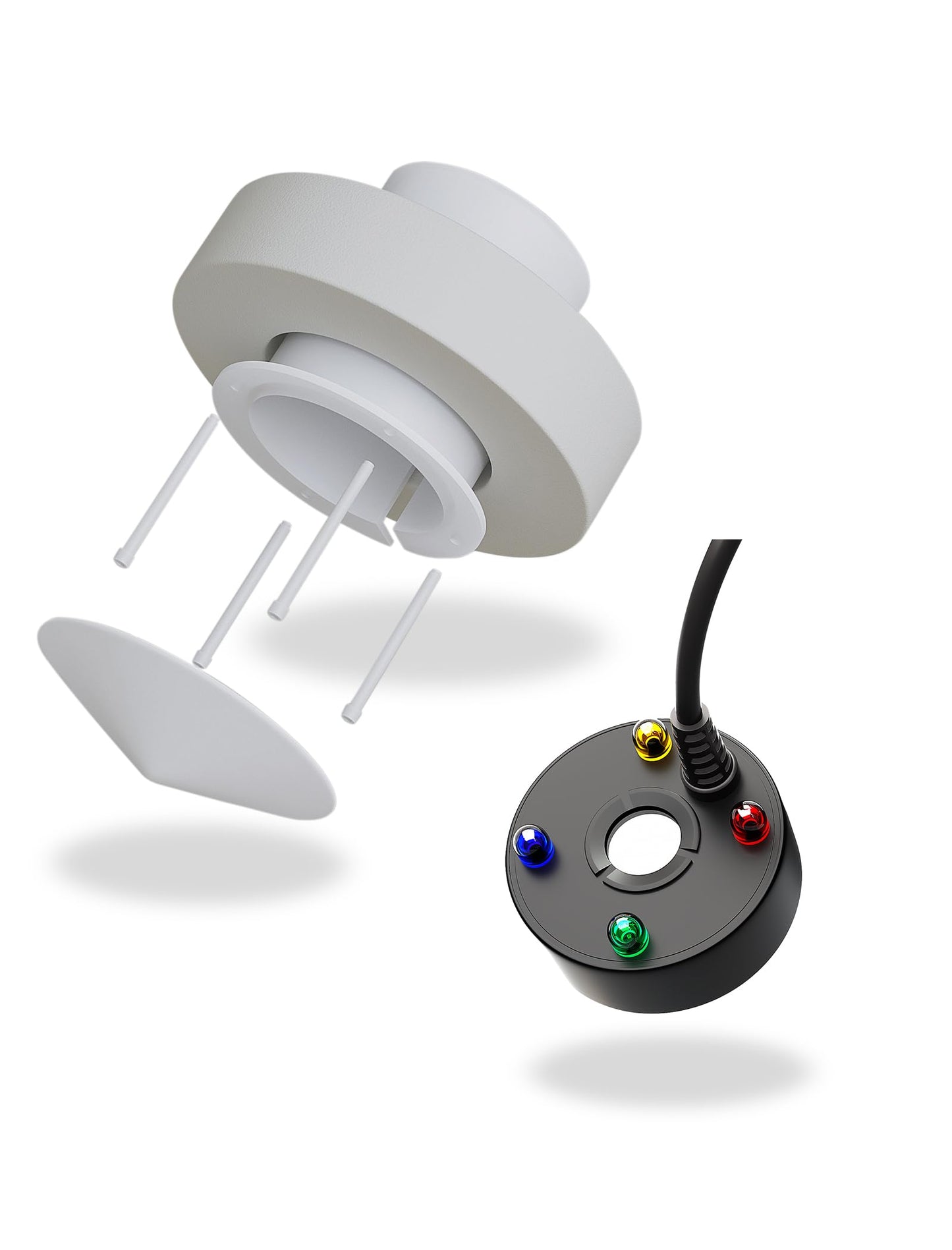 alizzy USB Plug 4 Ultrasonic Mist Maker with Super Upgraded Splash Guard, Indoor Fountain Water Feature Halloween Cauldron Mini Fog Machine, Air humidifier Portable Reptile Fogger