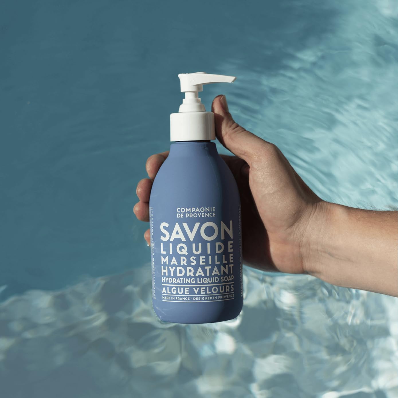 Compagnie de Provence Savon de Marseille Nourishing Liquid Soap, Velvet Seaweed, 10 Fl Oz Plastic Pump Bottle