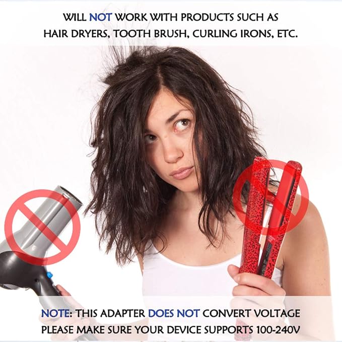 Ceptics Adapter Plug Set for World Wide International Travel Use - Grounded Safe - Works with Cell Phones, Chargers, Batteries, Camera, and More