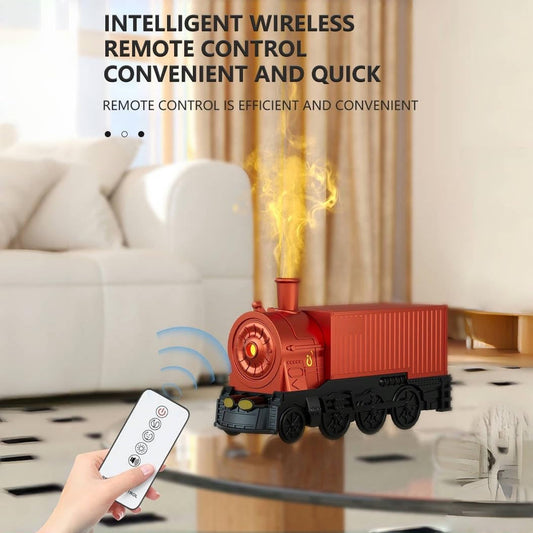 Train Diffuser, Quiet Train Humidifier, Train Diffusers for Essential Oils, Container Train Design Aromatherapy Diffuser with Colorful Light, Humidifiers for Bedroom Home Office, Diffusers for Home