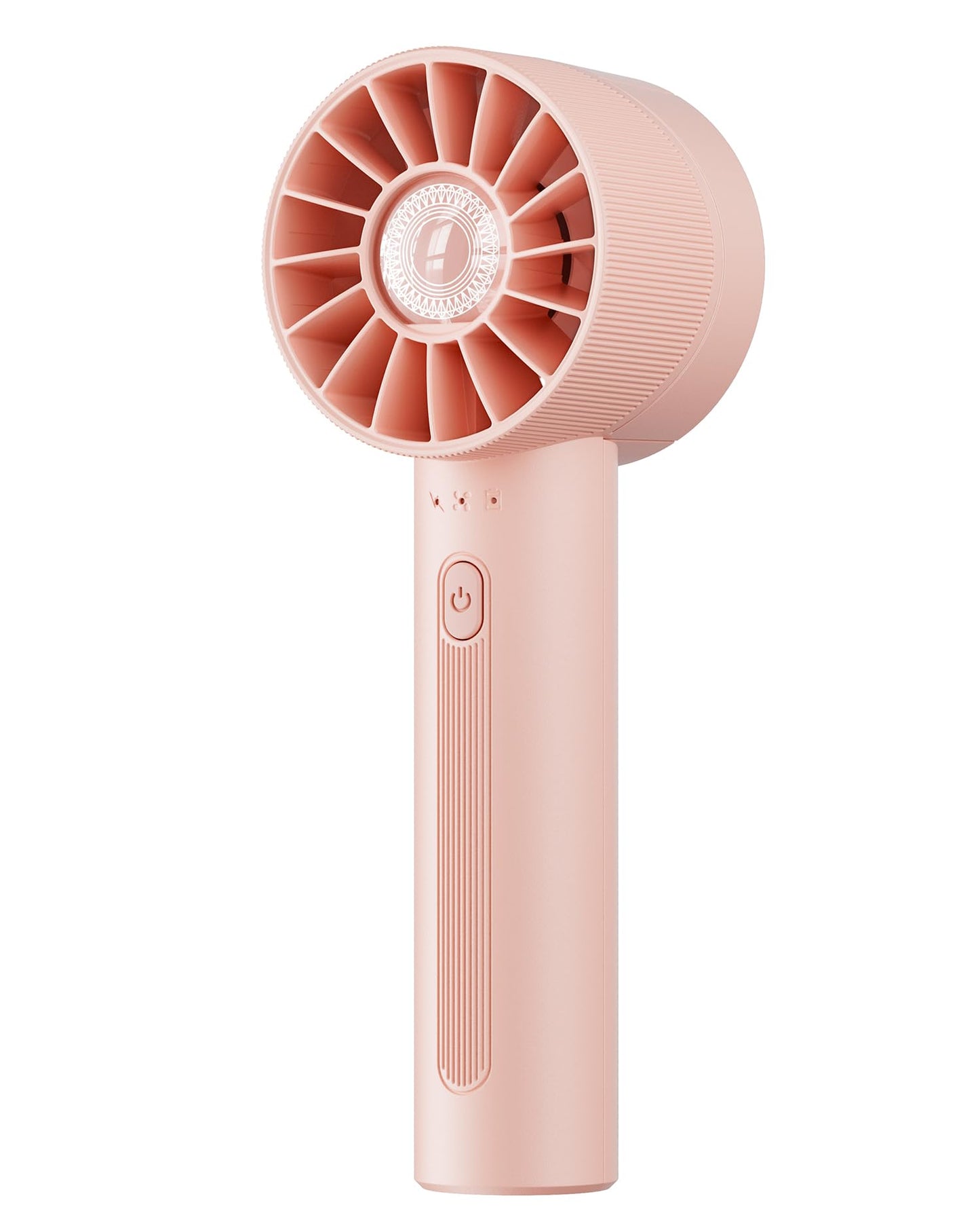 Portable Mini Handheld Turbo Fan, 4 Speed High Velocity Personal [Max 16H Cooling Time], Rechargeable Purse Travel Essentials for Vacation/Beach/Trip - Pink