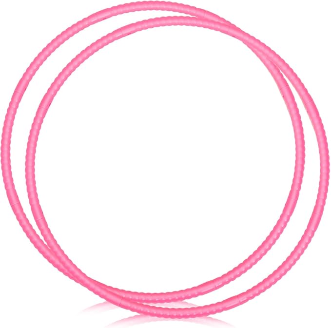 2 Pcs Toy Hoop Exercise Hoop Detachable Adjustable Plastic Toy Ring Playground Equipment for School Colored Circles Exercise Ring for Teens Dog Agility Equipment(Pink,26 Inch)