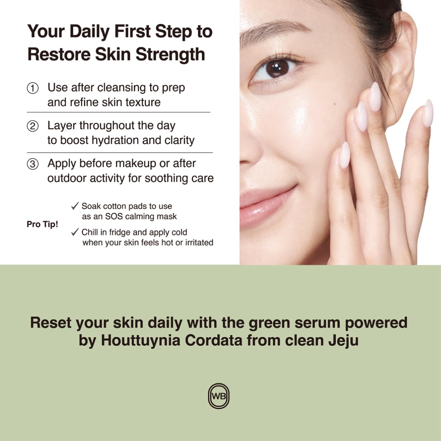 CHOSUNGAH BEAUTY Houttuynia Cordata Purity Skin Serum - Hydrating & Soothing Heartleaf Face Serum with Centella Asiatica, Korean Skin care for All and Sensetive Skin, 4.73 Fl Oz (140ml)