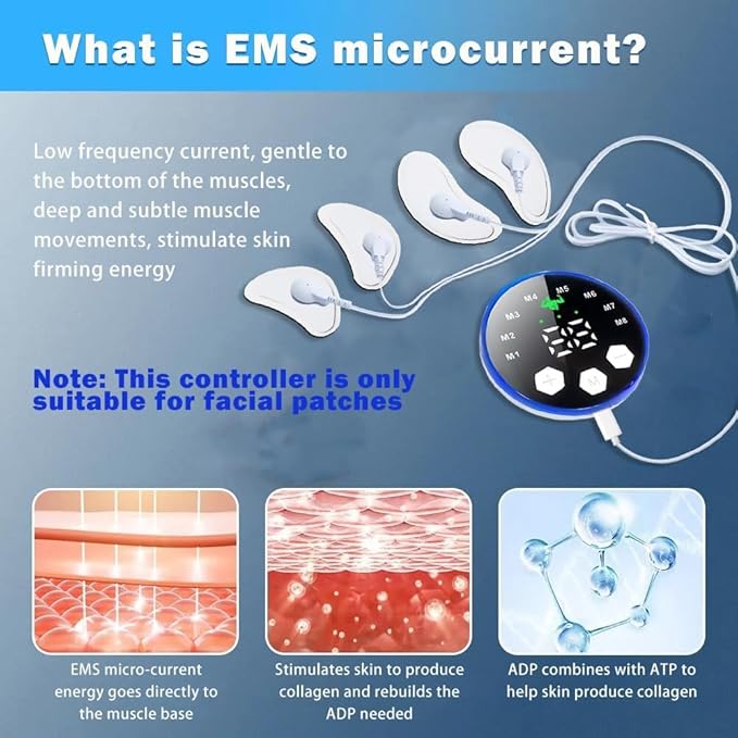 2 Face/Face Evolution, Stimulator, Transcutaneous Electrical, Aesthetic PurposesS, EMS Buttocks Toner, Face Muscle Stimulator, Neck Massager Home Workout Equipment