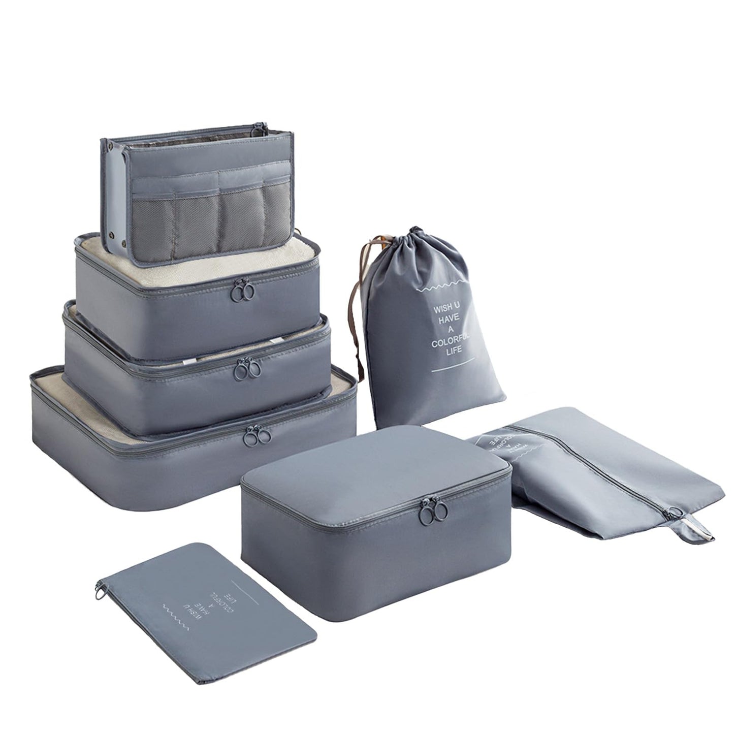 Travel Accessory Organizer, 8 Set Packing Cubes for Suitcases, Convenient Travel Packing Organizer