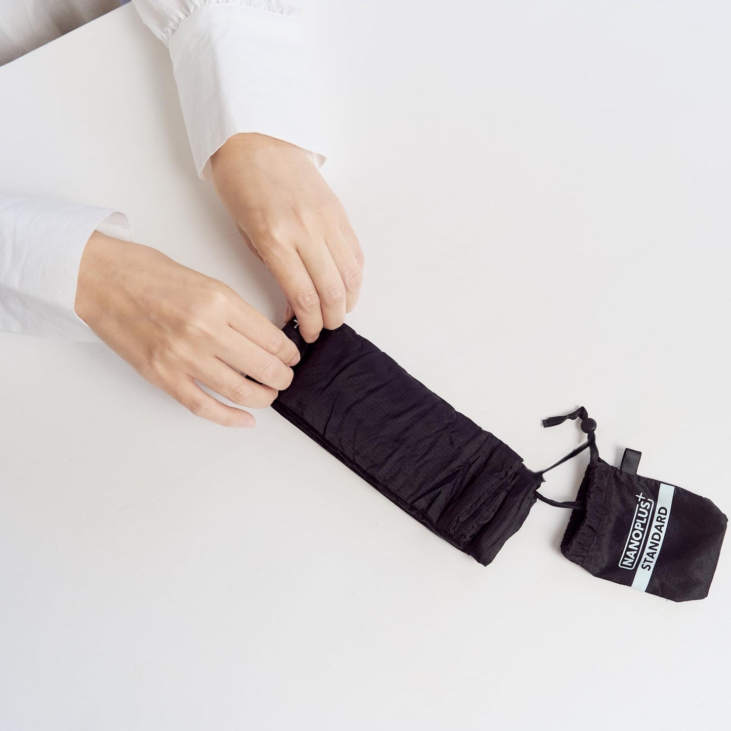 NANOPLUS Compact Reusable Grocery 30L Tote Bag – Lightweight, Foldable & Packable Shopping Bag for Travel, Daily Errands, and Outdoor Use – Collapsible, Washable (Black)