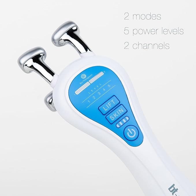 bt-Sculpt microcurrent Facial Lifting, Sculpting, and Firming with Proprietary kinesthetic Lifting for Home use. Includes Free complimentary Full Size Restyfluid