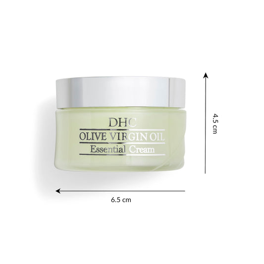 DHC Olive Virgin Oil Essential Cream, Moisturizer, Hydrating, Promotes Skin Elasticity, Radiant, Fragrance and Colorant Free, Ideal for All Skin Types, 1.7 oz. Net wt.