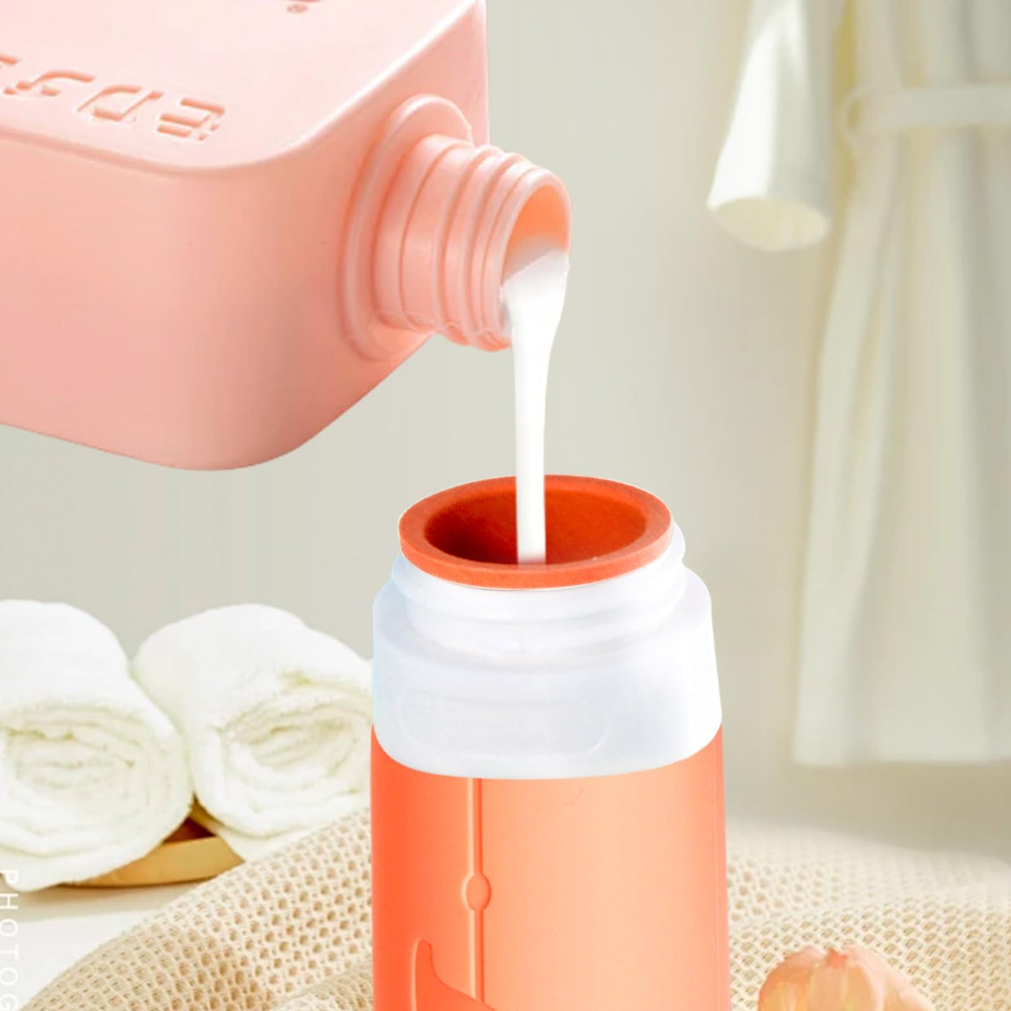 Vipop Empty 3 oz Travel Size Bottles Toiletries Containers for Toiletries Liquids，Small Silicone Mini Refillable Leak Proof TSA Approved Travel Bottles for Creams Shampoo and Conditioner Traveling