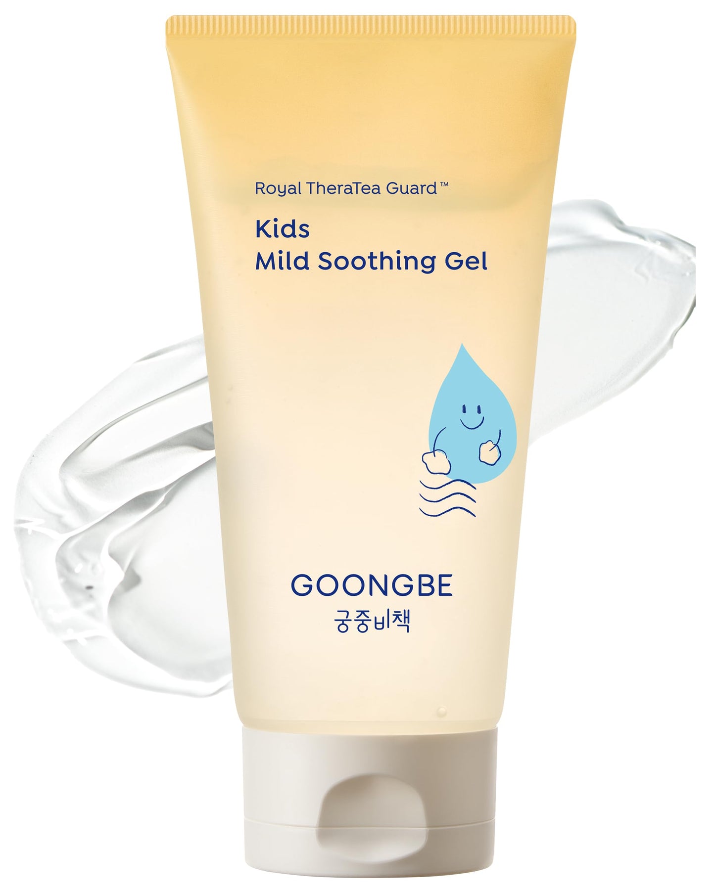 GOONGBE Kids' Mild Soothing Gel - Korean Kids After Sun Care Quick Soothing for Face and Body - Redness Relief Moisturizing Gel with Cica and Hyaluronic Acid - Allergen Free Scent, 5.07 fl.oz.