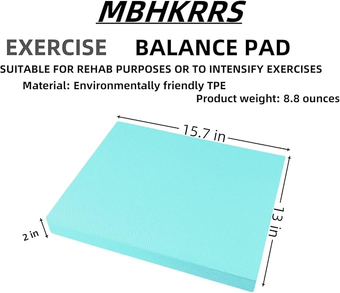 Balance Pad – Stability Trainer for Balance, Stretching, Physical Therapy, Exercise, Mobility, Rehabilitation and Core Training Non-Slip Closed Cell Foam Premium Balance Pad Knee Pad